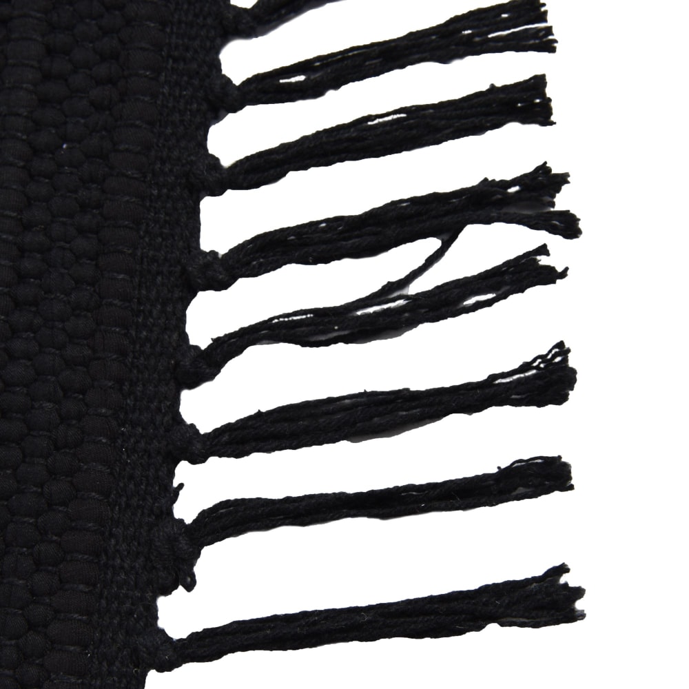 Tappeto reversibile in cotone intrecciato a mano - nero - 60x120