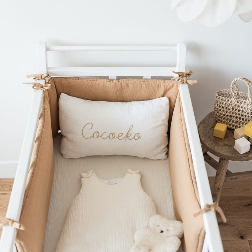 Tour de lit en gaze de coton camel (Cocoeko) - Image 2
