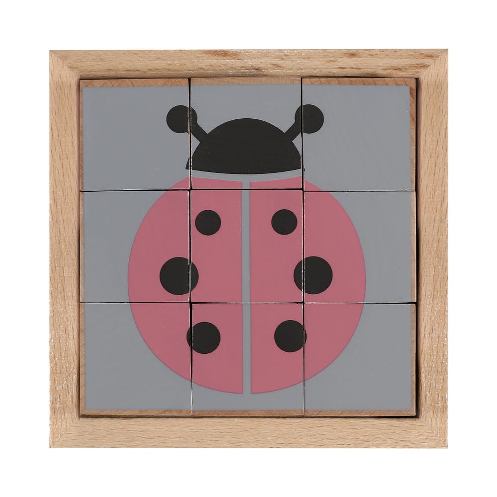 Kindsgut Holzwürfel-Puzzle Tiere BLAU HOLZ Kinder