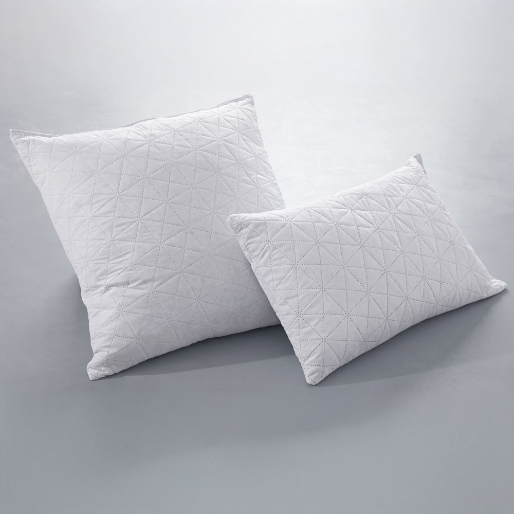 Oreiller ergonomique en polyester blanc 60x60cm — vue 3