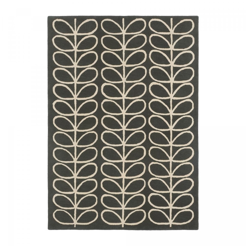 Tapis salon 120x180 cm tufté main en laine noir