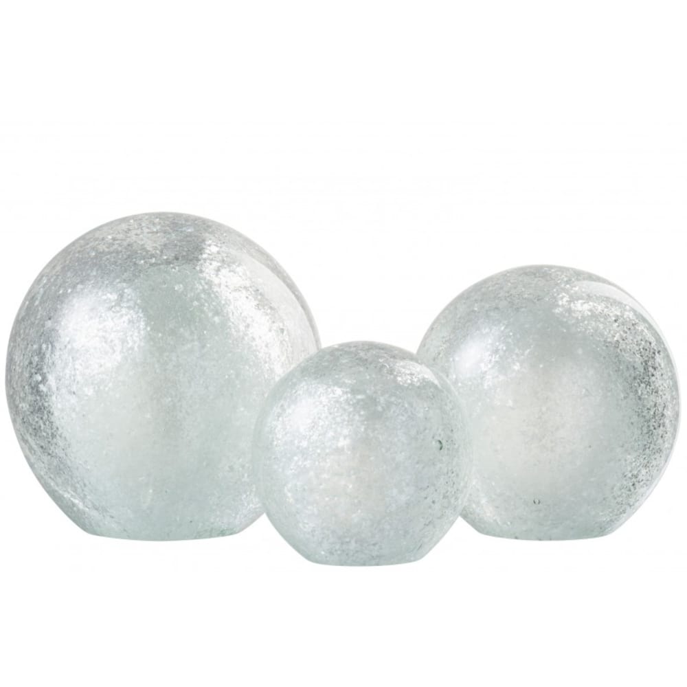Pisapapeles copos cristal plata/transparente alt. 12 cm - Maisons du Monde