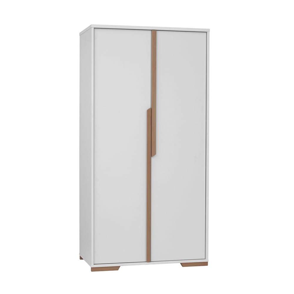 Armoire 2 portes blanc beige