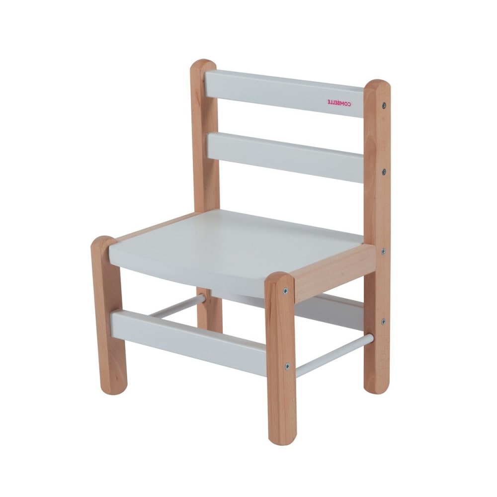Chaise enfant en bois bicolore blanc