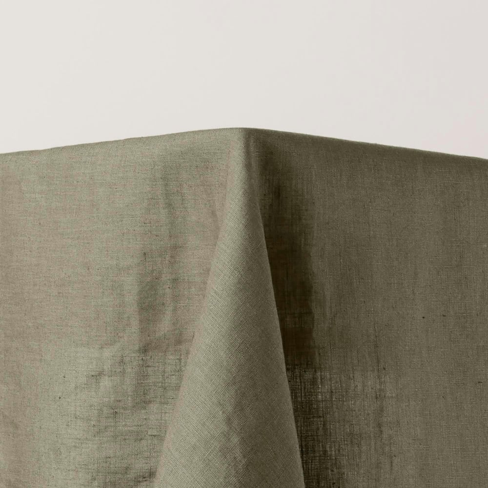 Nappe carrée en lin vert 170x170 cm