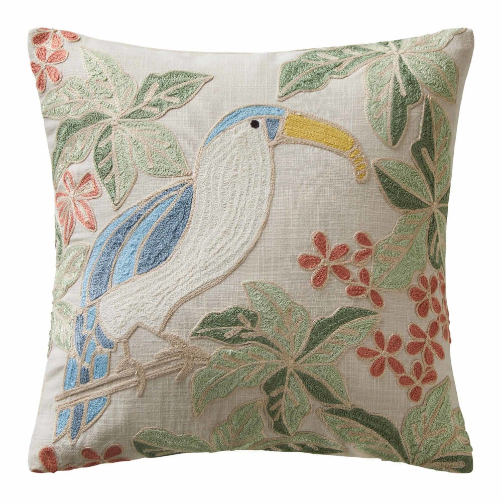 Housse de coussin en coton ecru 40x40 cm