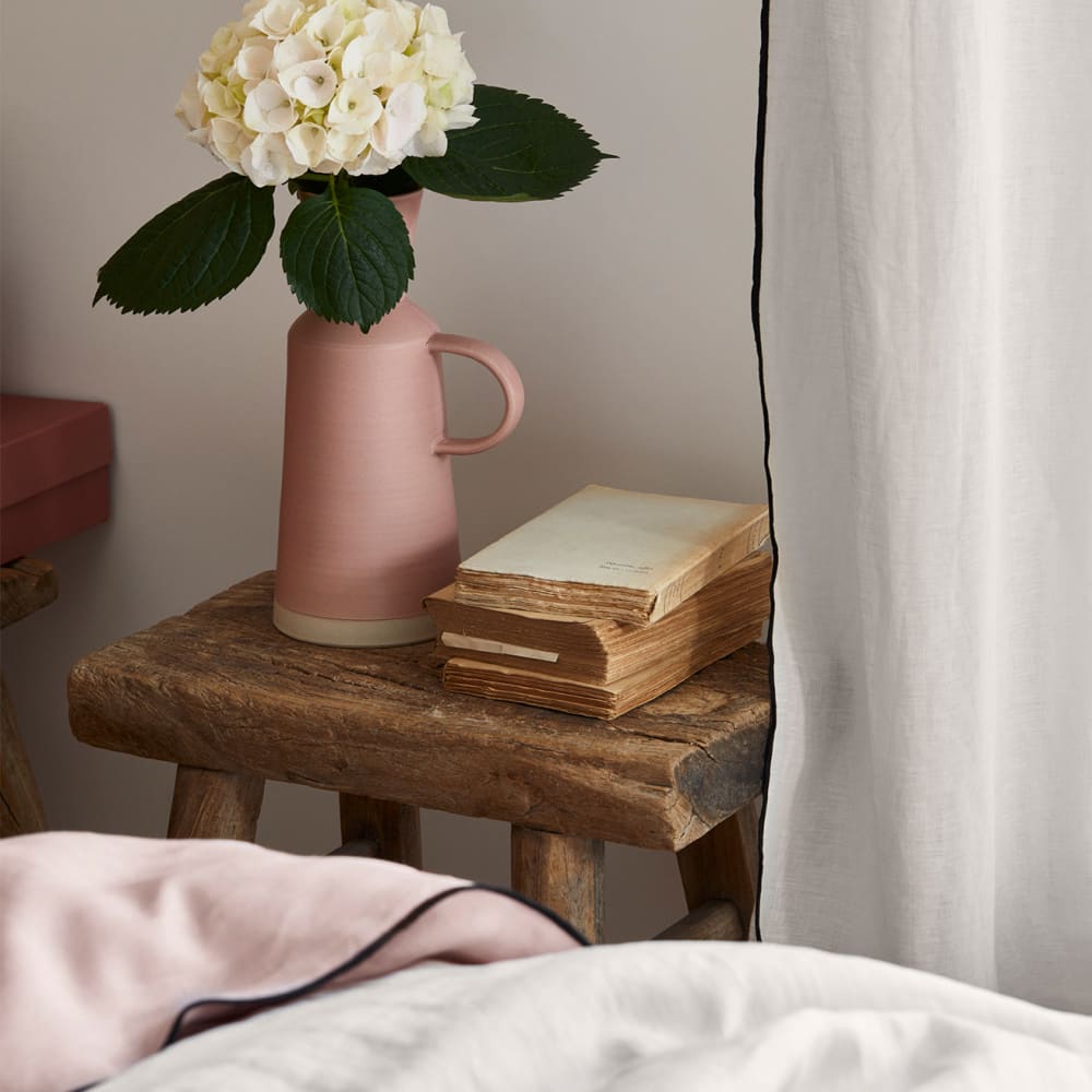 Rideau en lin beige 144x280 cm