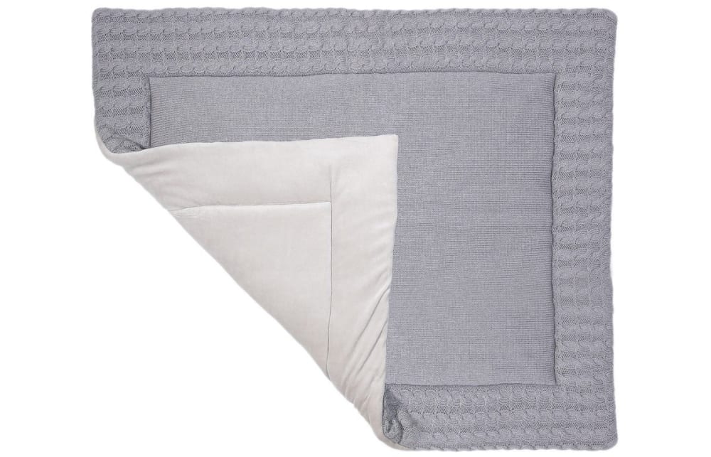 Tapis de parc pour bébé tapis de jeu en coton gris