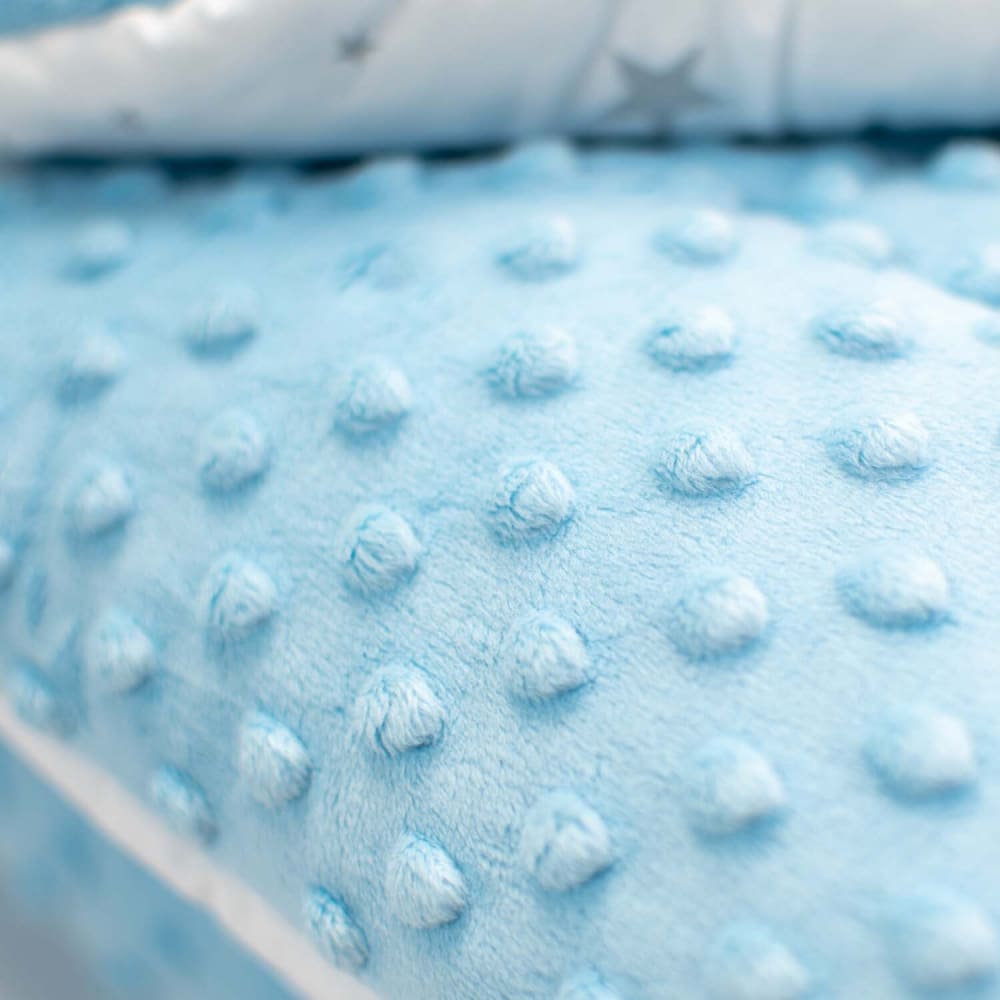 Couverture bébé enfant réversible en minky bleu 100x70 cm - Maisons du Monde