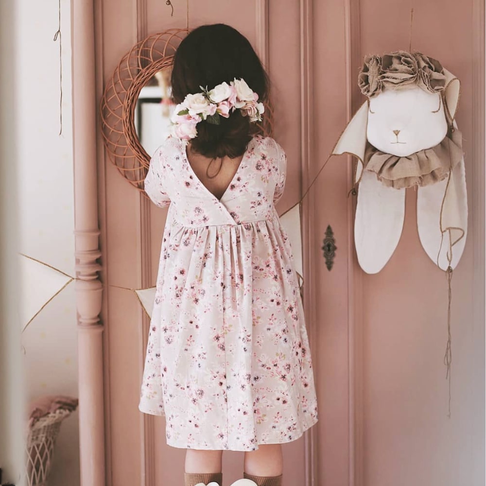 Déco murale chambre enfant en lin Beige 48x24 cm