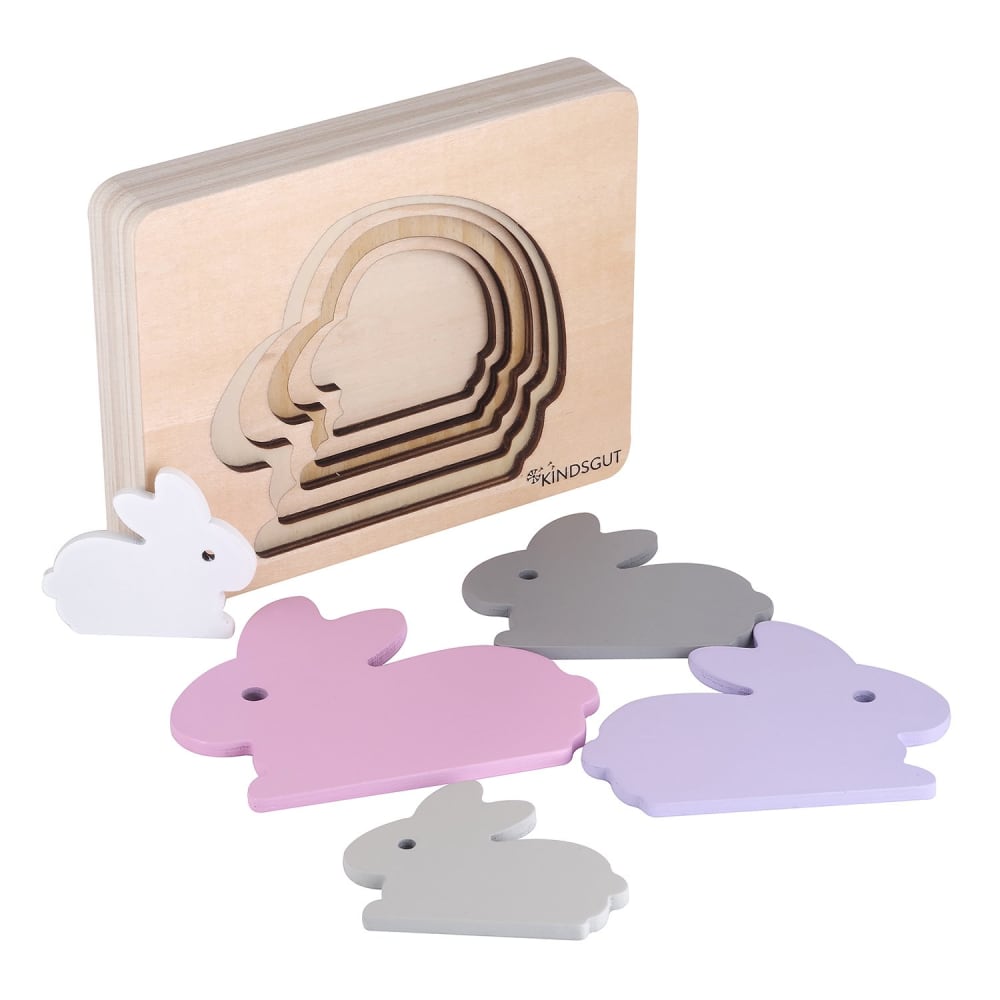 Kindsgut Tier-Puzzle Hase ROSA HOLZ Kinder