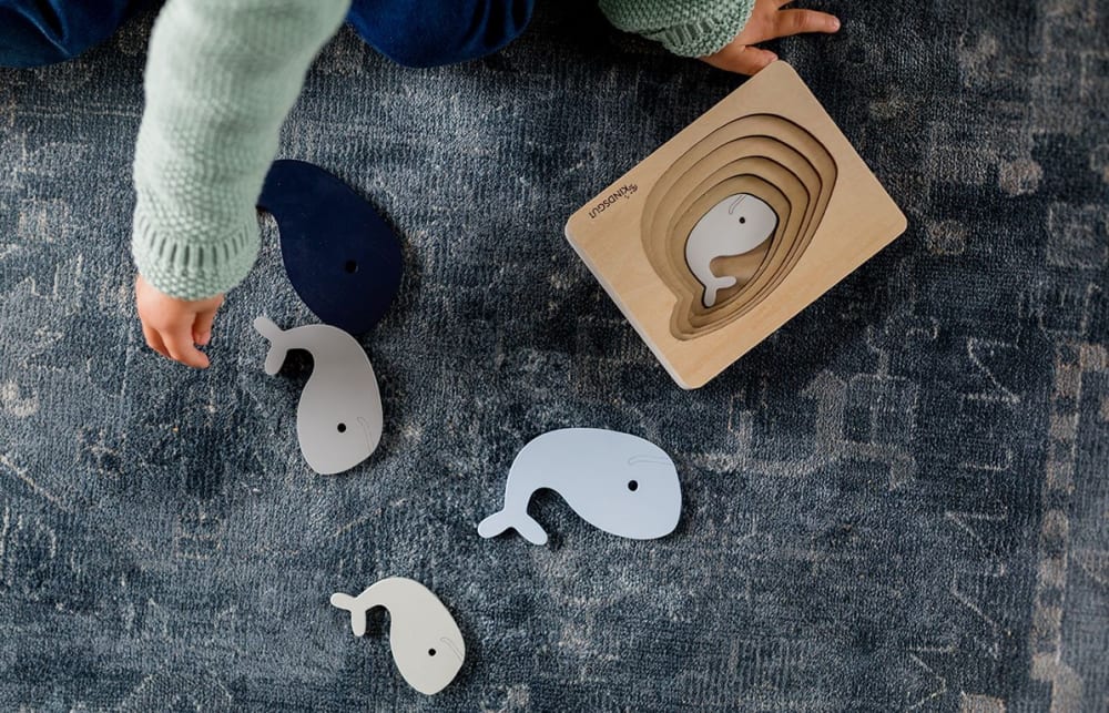 Jeu d'éveil - Puzzle animal baleine (Kindsgut) - Image 2