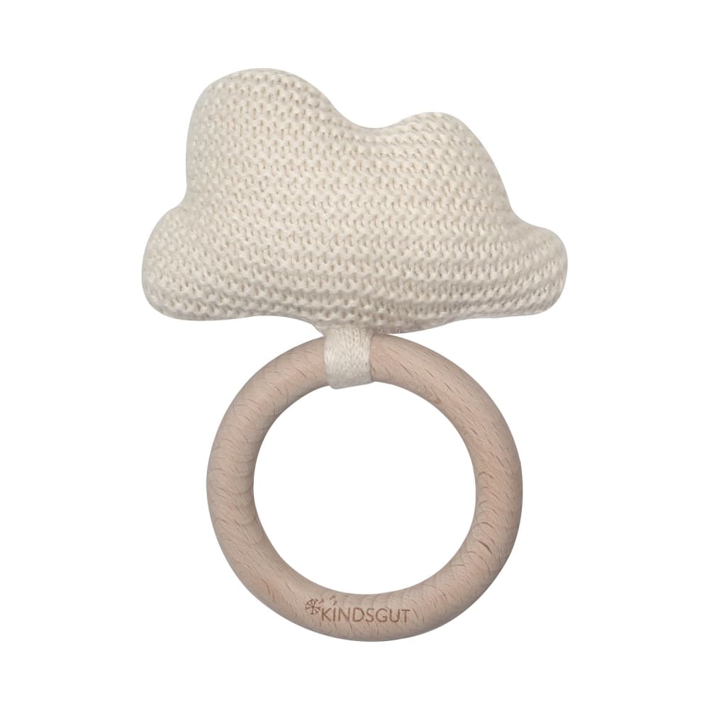 Kindsgut Häkel-Greifling Wolke BEIGE Öko-Tex Zertifikat BAUMWOLLE Baby