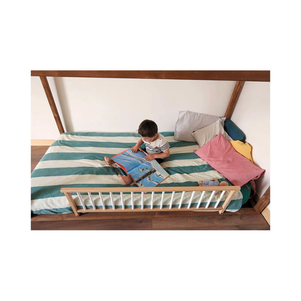 Barrière pour lit junior hybride blanc 127x35 cm