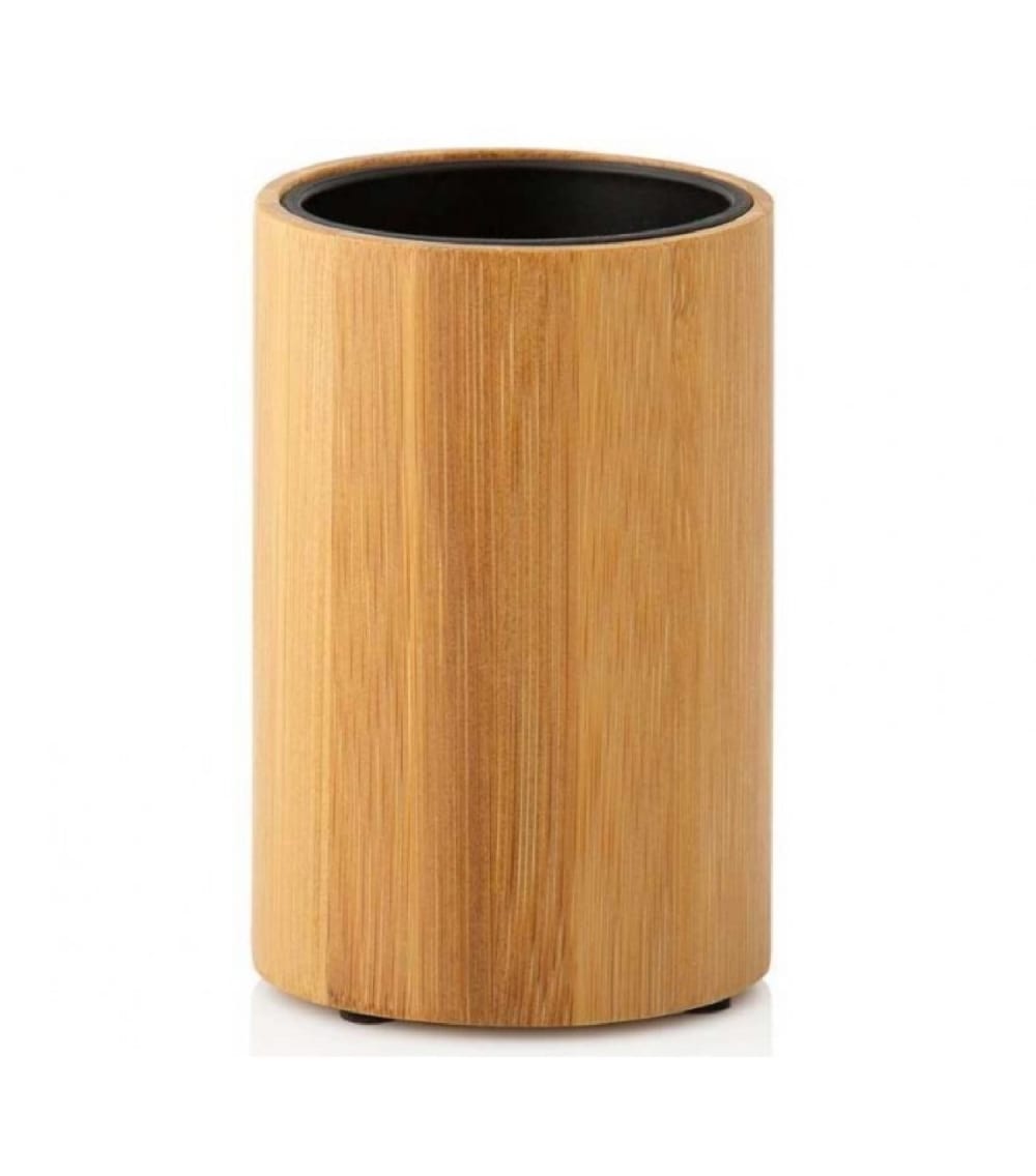 Porte brosse à dents en bambou et polyrésine noire — Beyit