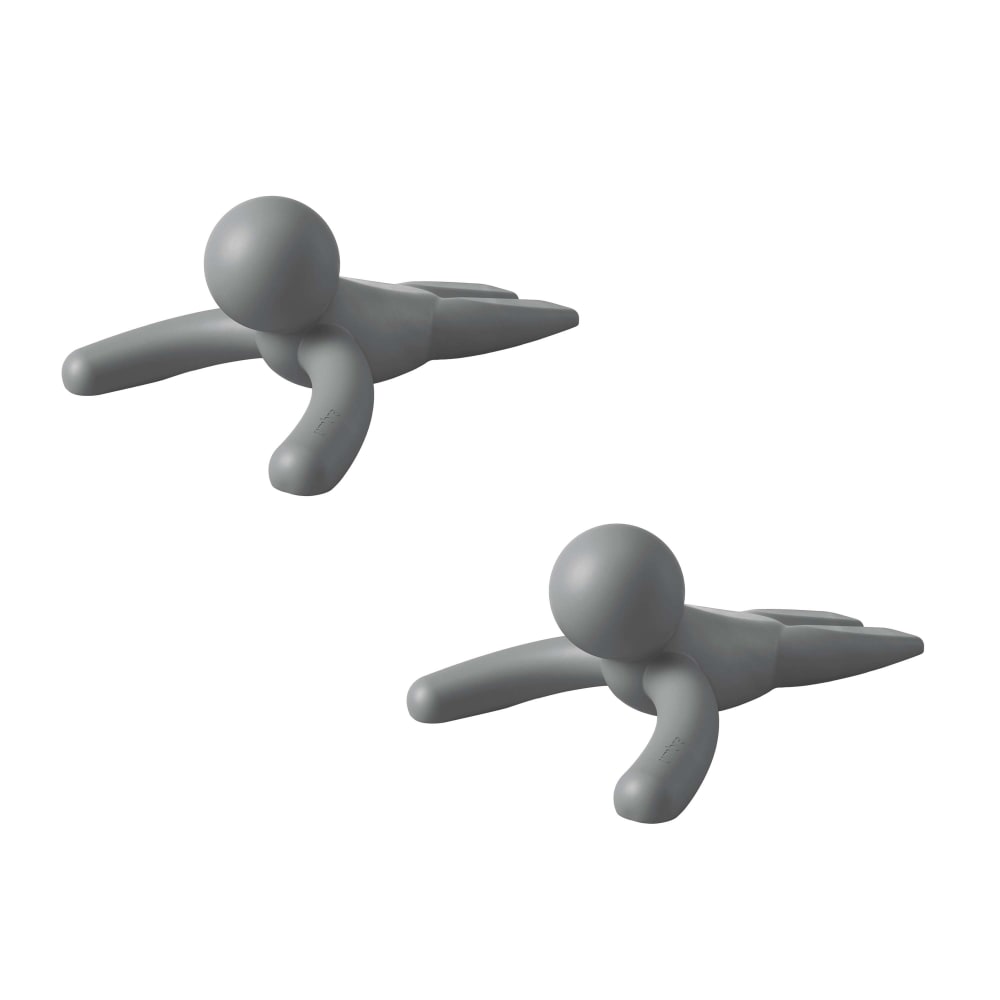 Umbra Lot de 2 cale-portes, gris style contemporain - Pvc - Poly Chlorure De Vinyle