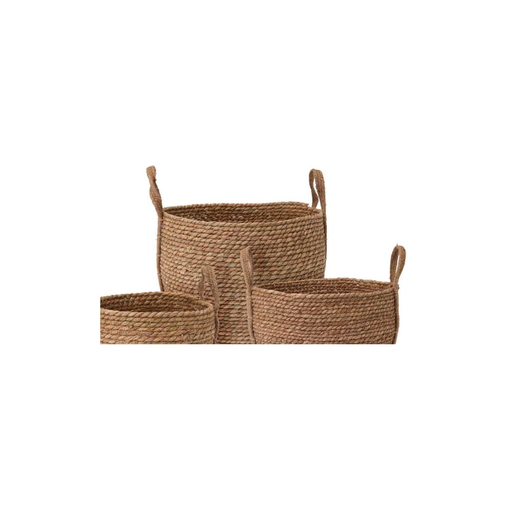 Set de 3 paniers ronds tressés en jonc de mer - Maisons du Monde