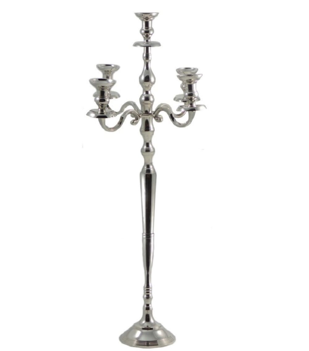 Wadiga Grand chandelier argenté à poser H120cm - Aluminium