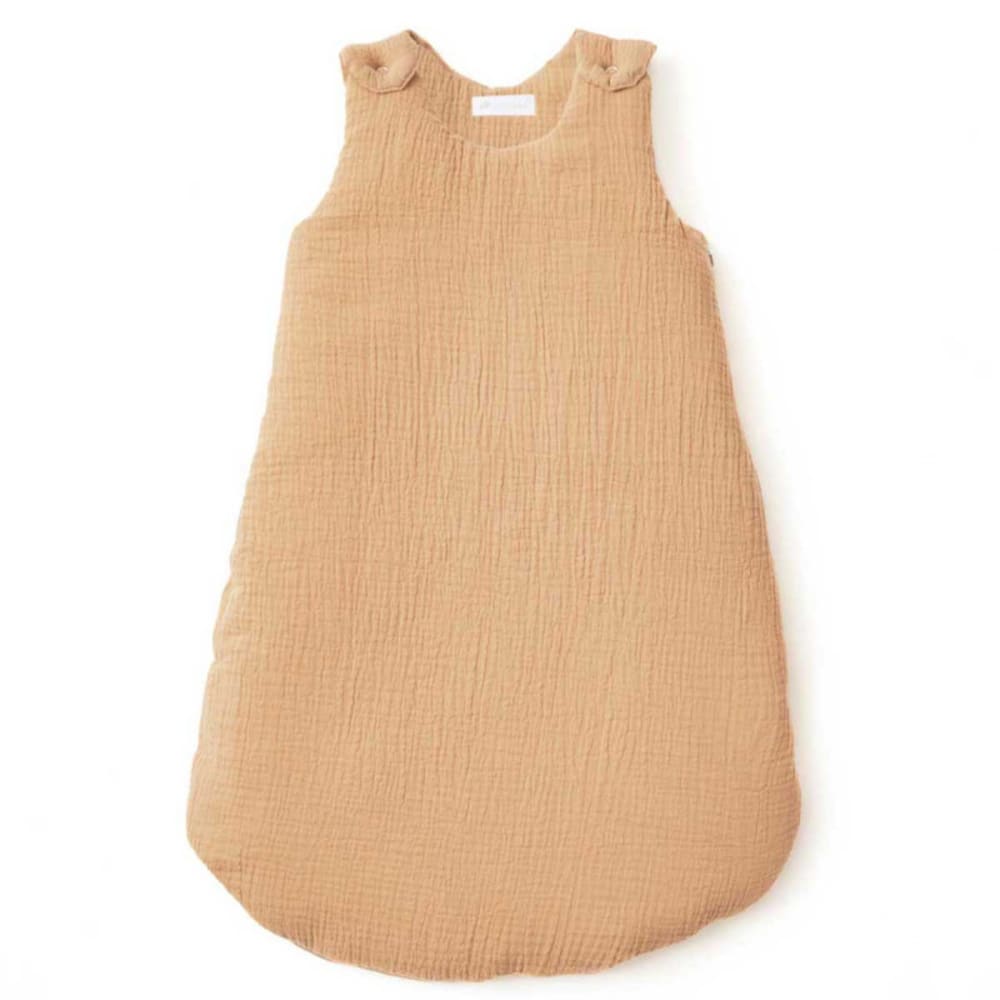 Gigoteuse bébé en gaze de coton camel (0-3 mois) (Cocoeko) - Image 1