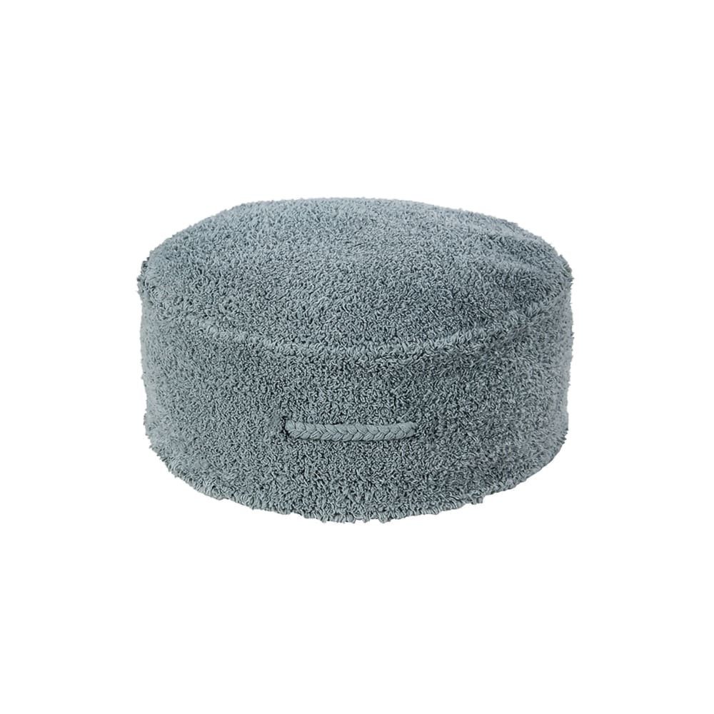 pouf coton bleu 20xØ50