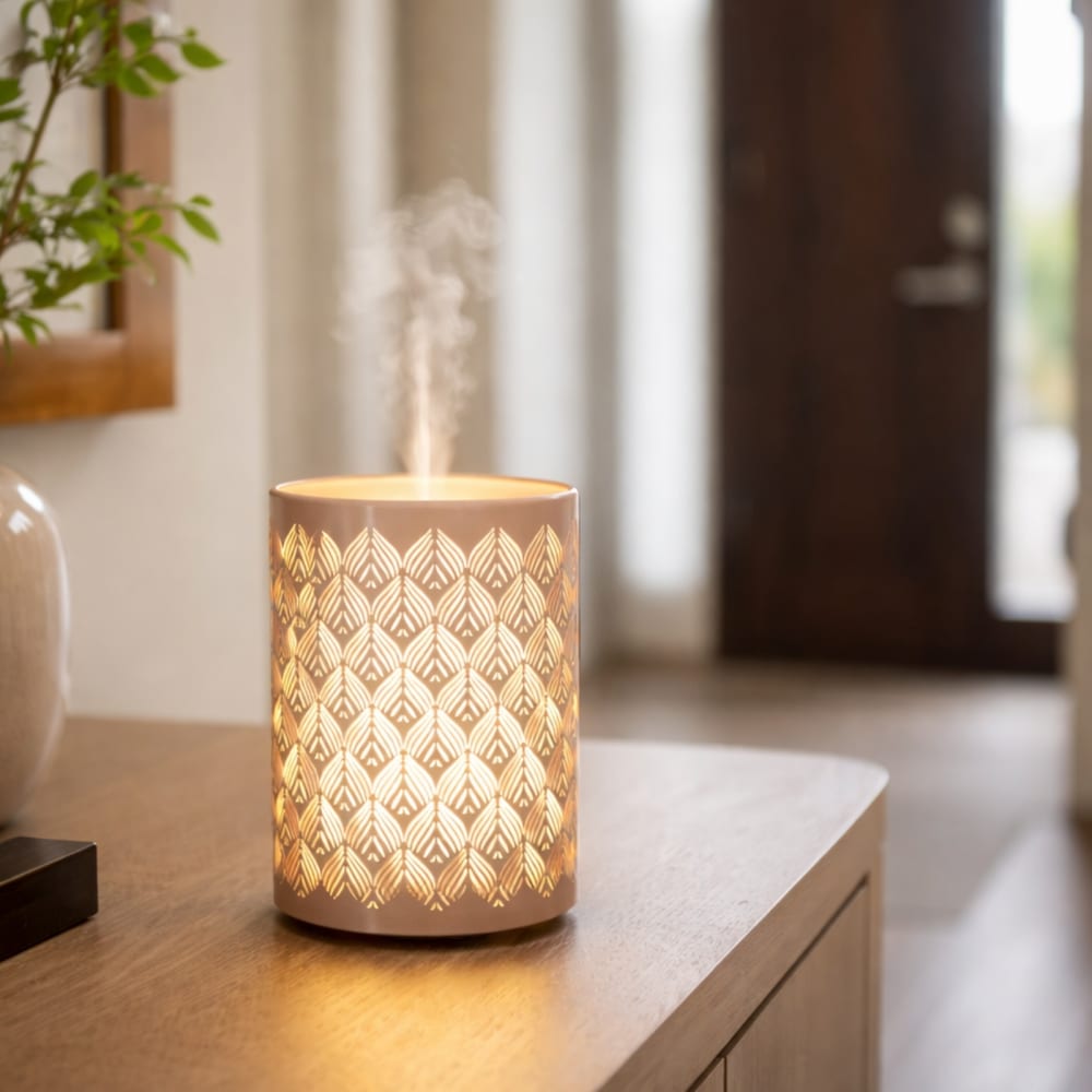 Diffuseur avec télécommande en métal champagne et verre - h16cm - Maisons du Monde