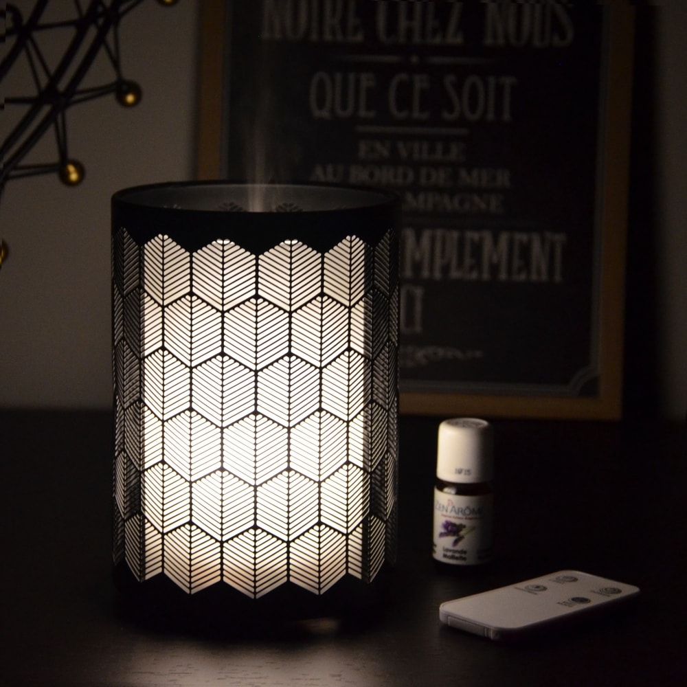 Diffuseur avec télécommande en métal noir et verre - h 16cm - Maisons du Monde