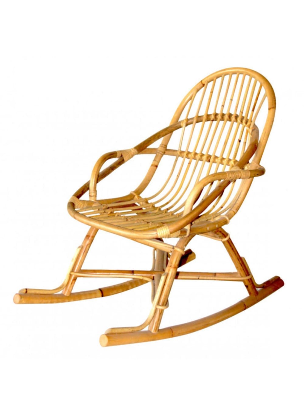 Saudara Collections - Rocking-chair enfant en rotin naturel