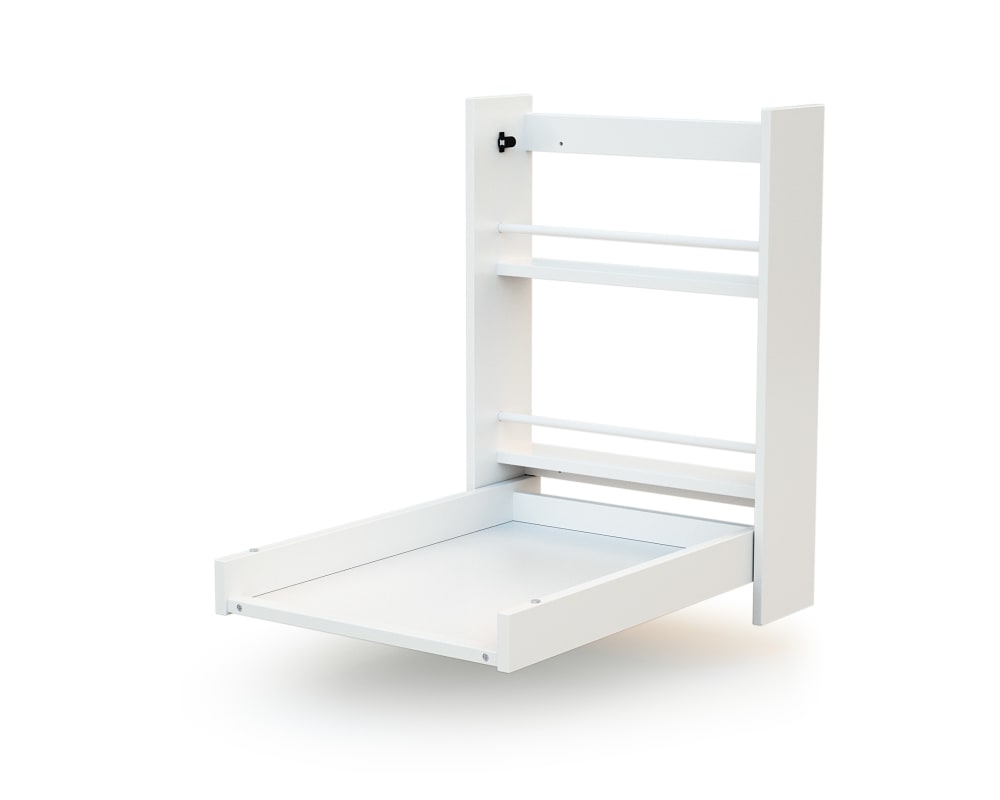 AT4 Klappbarer Wandwickeltisch Holz Weiß WEISS SPANPLATTE Baby