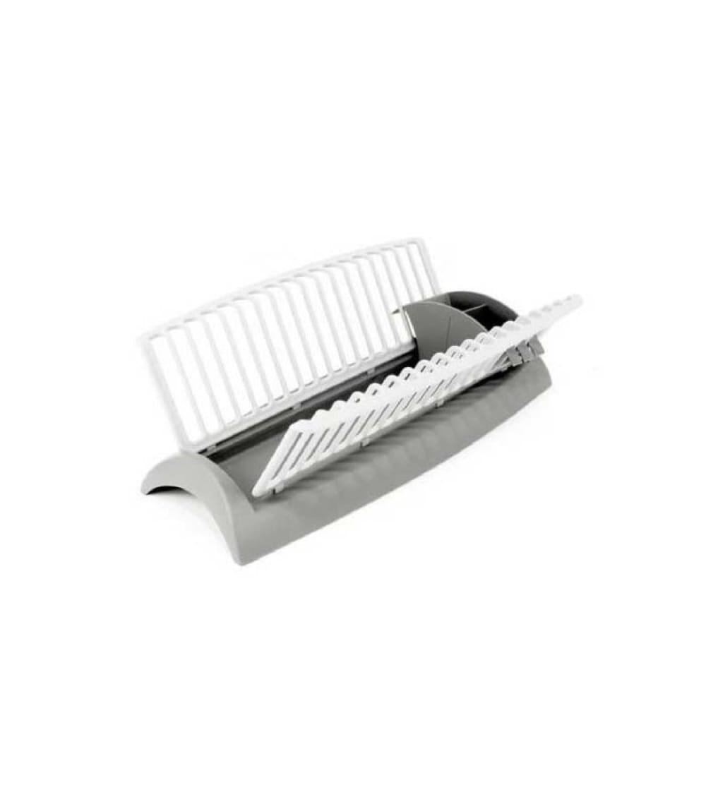 WADIGA Égouttoir à vaisselle en plastique moulé gris et blanc. Dimensions: 46x28x14cm Couleur: Gris et Blanc Matière: Plastique Moulé