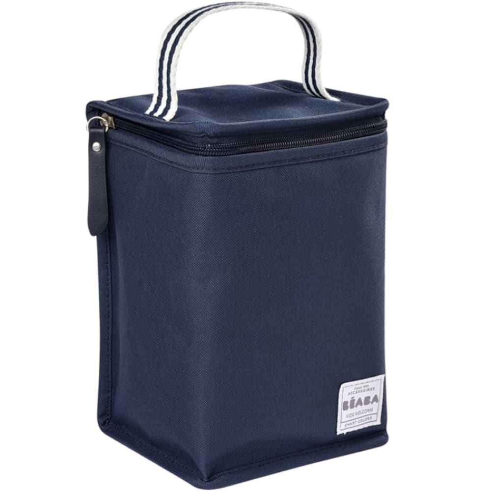 Sac isotherme bleu marine rayé (Béaba) - Image 1