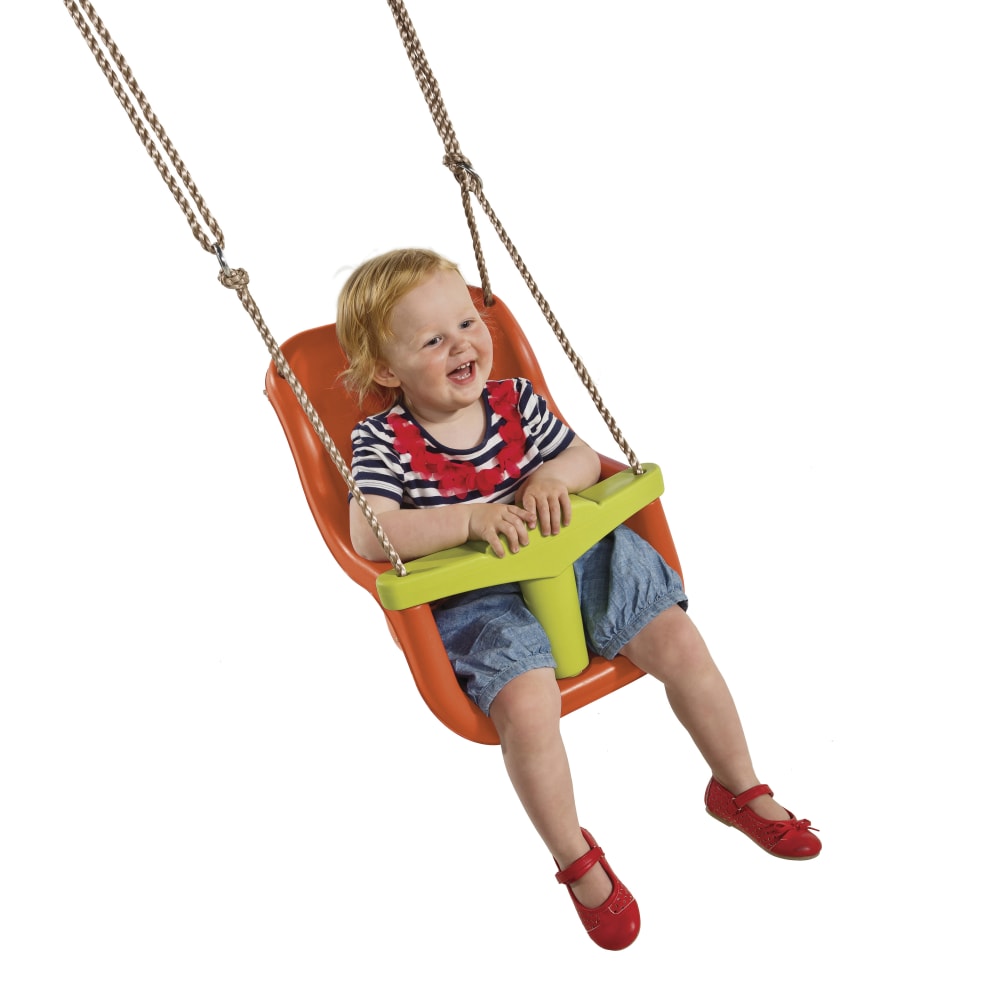 Baby Schaukelsitz für Babys ab 9 Monate, orange/grün - Maisons Du