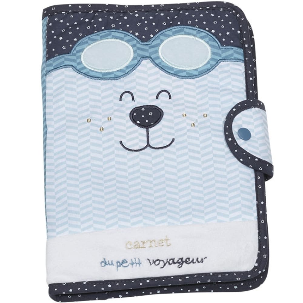 Sauthon Protège carnet de santé Lazare style classique chic Bleu Coton - 25x18x0cm