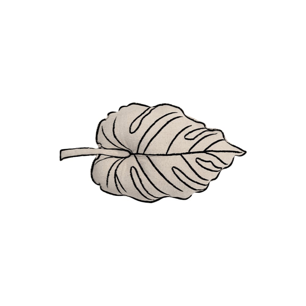 Cuscino foglia cotone beige 50x30 - Cotone