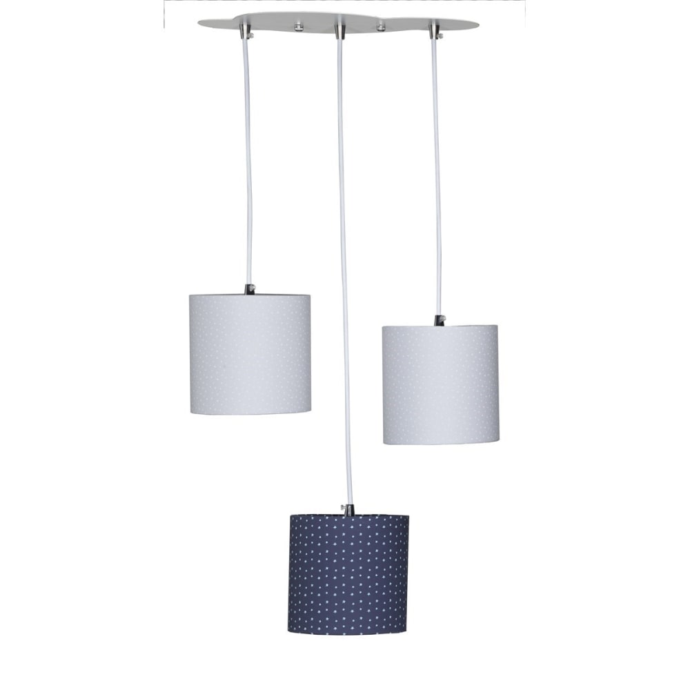 Suspension Lumineuse Trio Plafonnier en coton