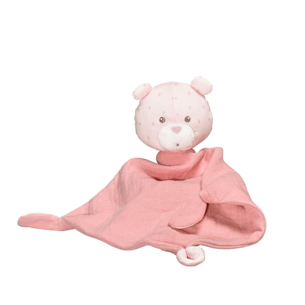 Doudou plat rose ours Lily poudrée - Maisons du Monde