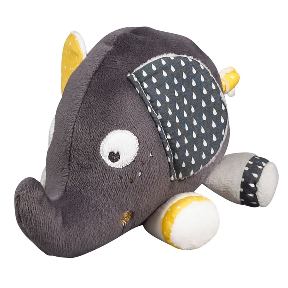 Sauthon Doudou eléphant en velours style classique chic Gris Velours - 18x8x14cm