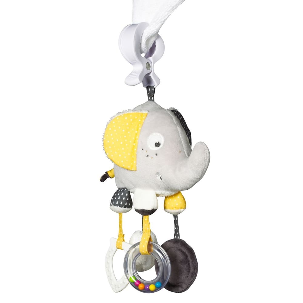 Sauthon Jouet d'activités enfant eléphant en velours style classique chic Gris Velours - 29x8x17cm