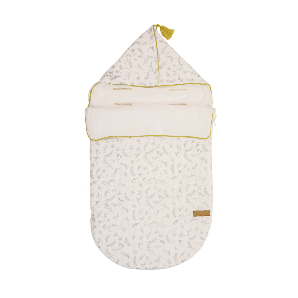 Home Maison - Nid d'ange bébé Leafy Bunny en Coton Ecru 80 cm