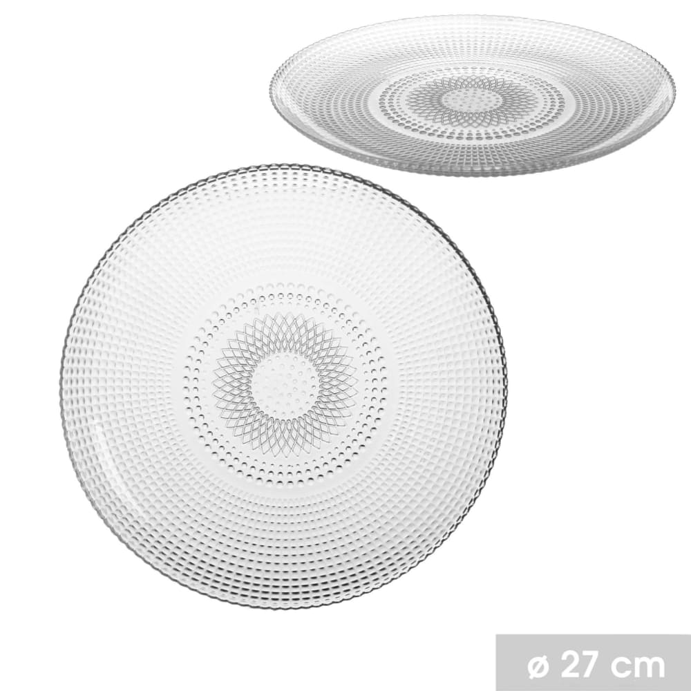 Assiette plate en verre D27cm - Maisons du Monde