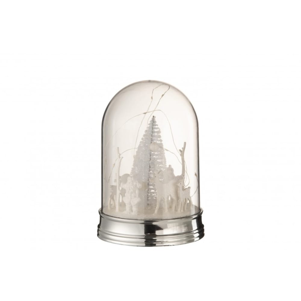 Campana navidad led acrílico blanco alt. 23 cm