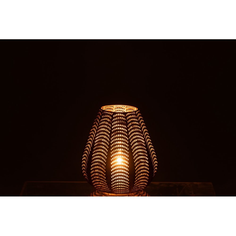 Bougeoir métal or H33,5cm - Maisons du Monde