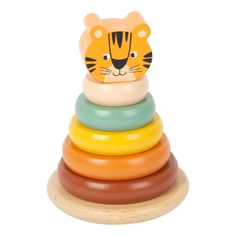 Smallfoot Stapelturm Tiger Safari BEIGE HOLZ Kinder