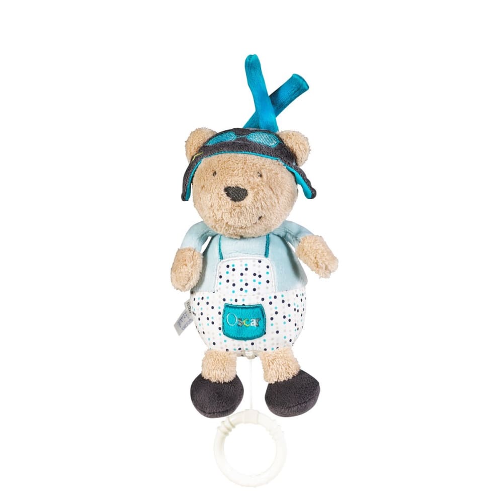 Sauthon Mini musical en velours style classique chic Bleu Velours - 5x19x10cm
