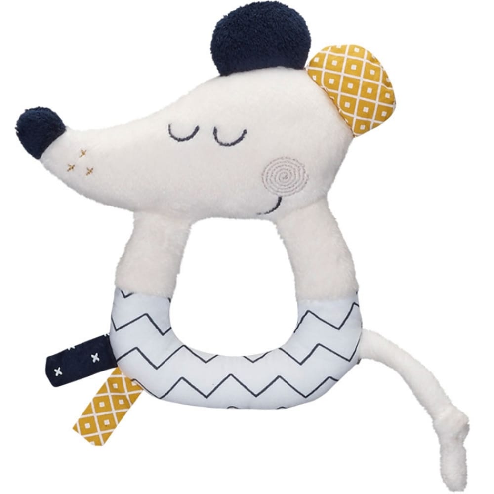 Sauthon Hochet anneau Hello style classique chic Blanc Coton - 11x14x4cm