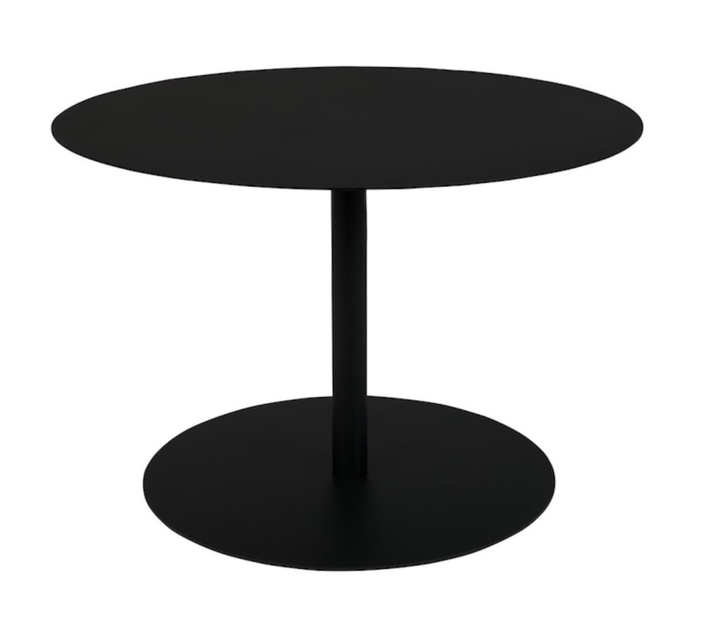 Mesa de centro de acero cepillado negro d60cm