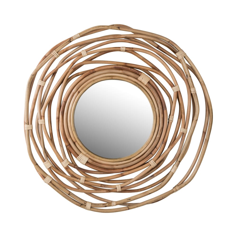 miroir en bois beige