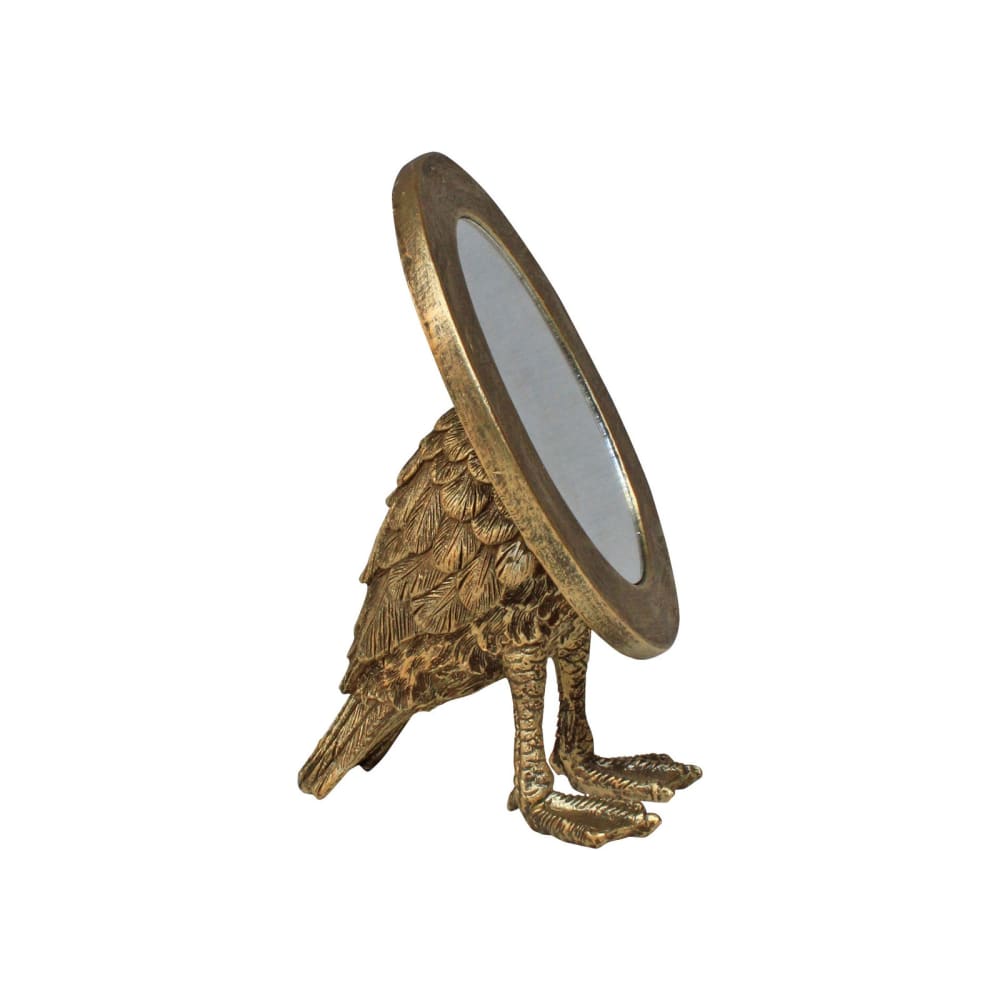 Chehoma Ovaler Spiegel aus Metall, gold - Metall