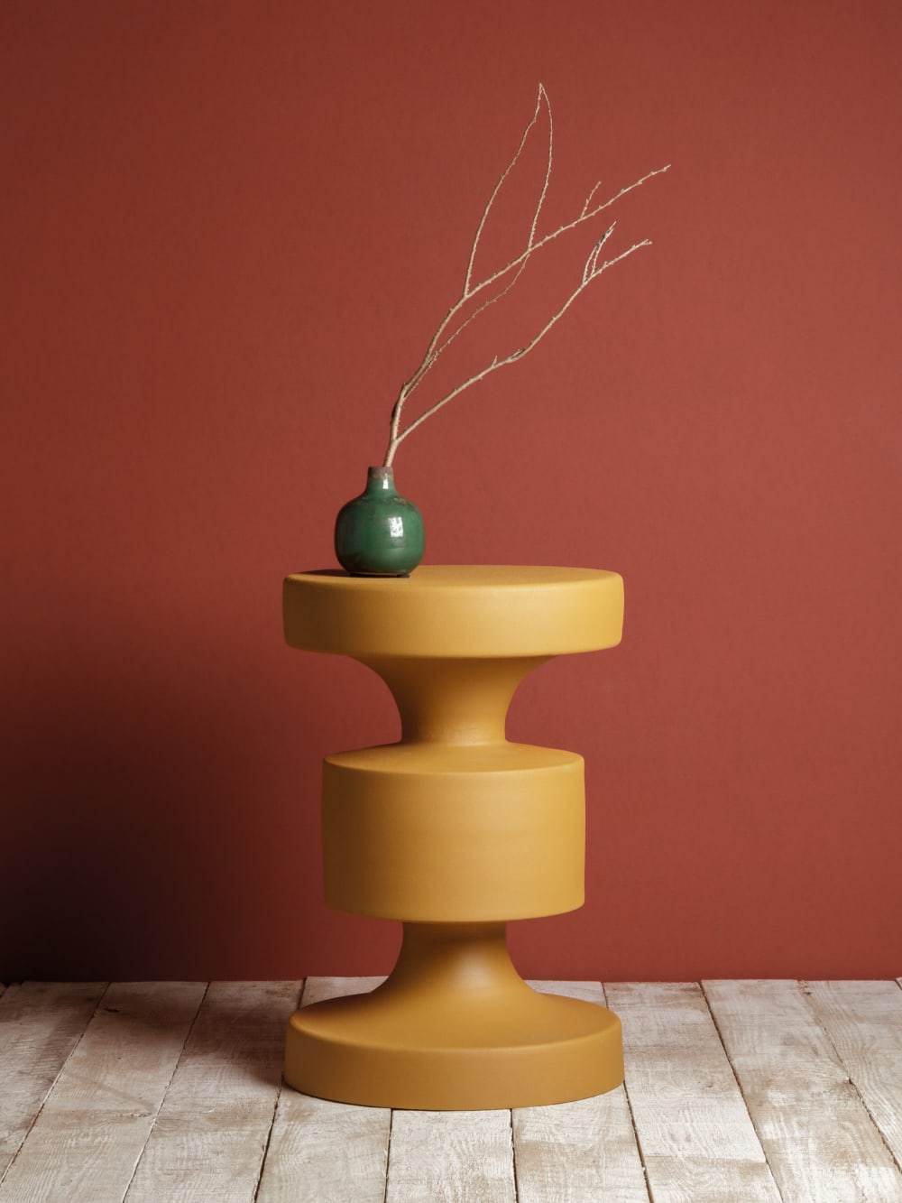 Mesa auxiliar de metal naranja - Maisons du Monde