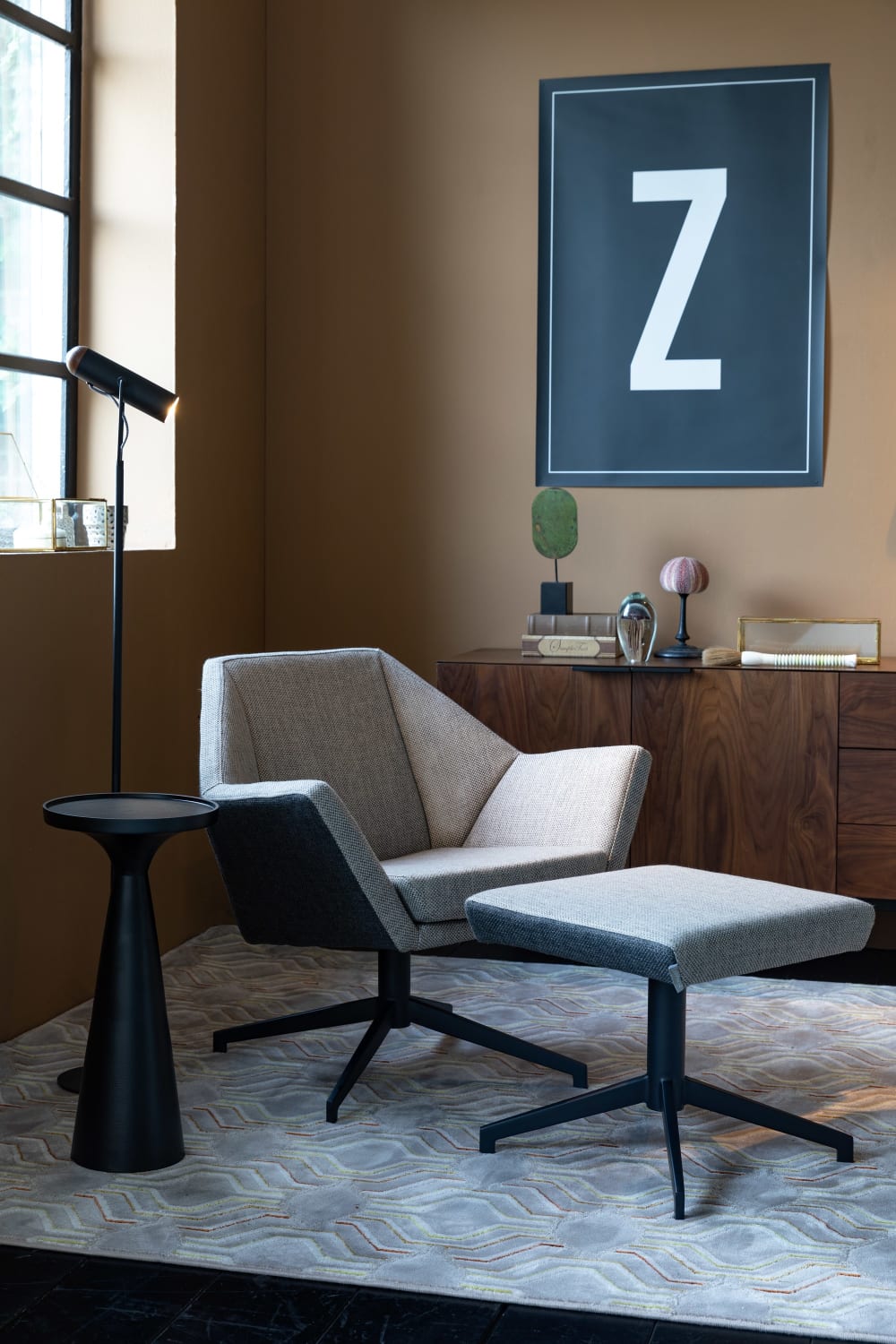 Taburete de tela gris - Maisons du Monde