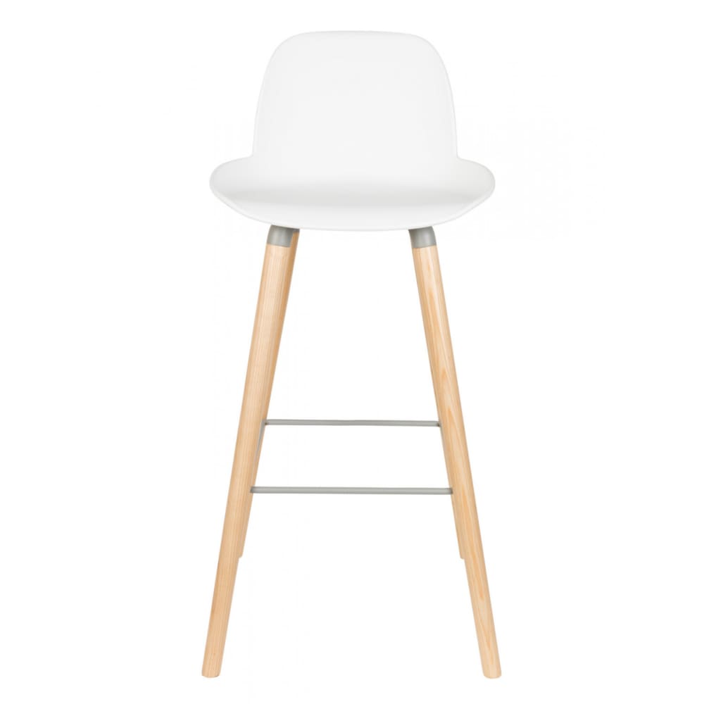 Zuiver Tabouret haut en polypropylène blanc Blanc Pvc - Poly Chlorure De Vinyle - 0x99x47cm